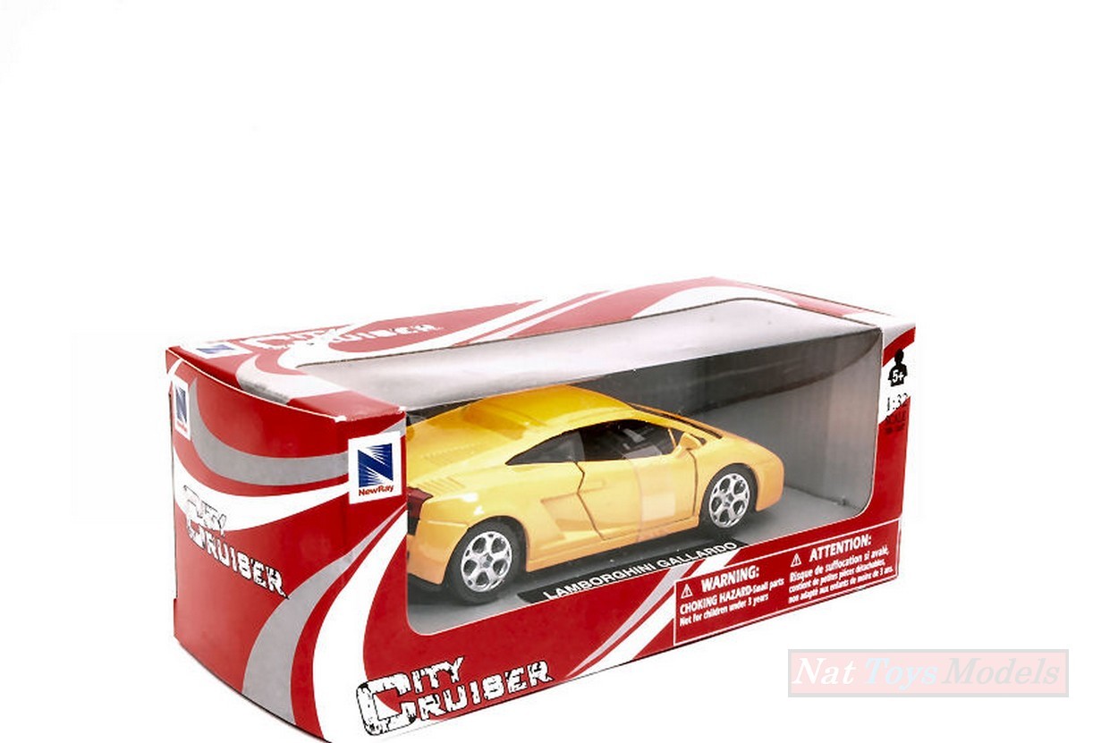MODELLINO IN SCALA COMPATIBILE CON LAMBORGHINI GALLARDO YELLOW 1:32 NEW RAY NY51493GY