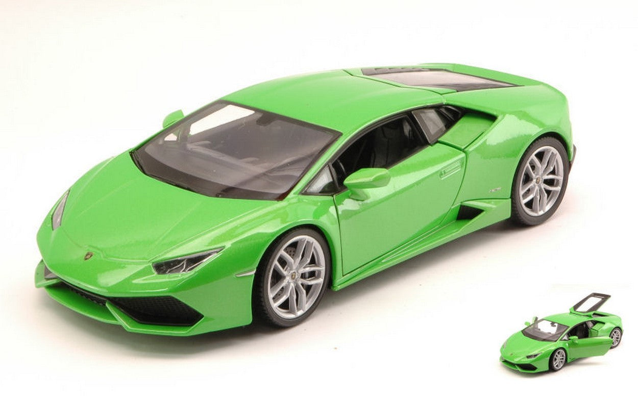 MODELLINO IN SCALA COMPATIBILE CON LAMBORGHINI HURACAN LP 610-4 2014 GREEN 1:24 WELLY WE4056GR
