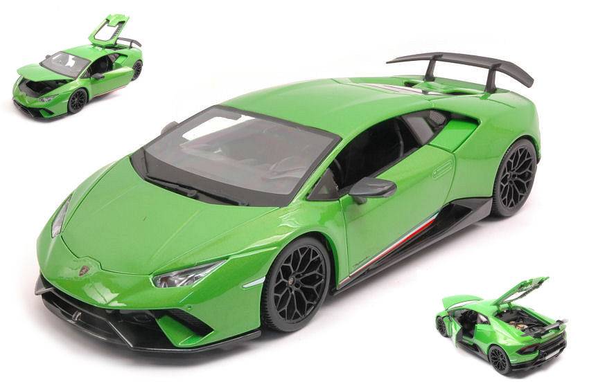MODELLINO IN SCALA COMPATIBILE CON LAMBORGHINI HURACAN PERFORMANTE LIGHT GREEN 1:18 MAISTO MI31391G
