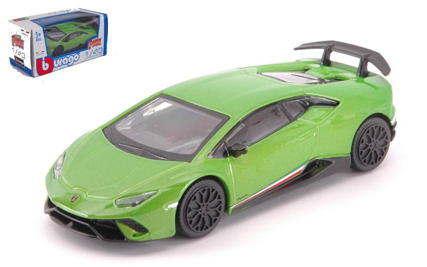 MODELLINO IN SCALA COMPATIBILE CON LAMBORGHINI HURACAN PERFORMANTE MANTIS GREEN 1:43 BURAGO BU30397G