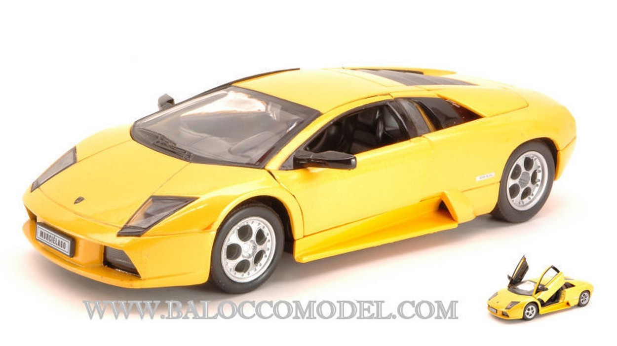MODELLINO IN SCALA COMPATIBILE CON LAMBORGHINI MURCIELAGO 2001 YELLOW 1:24 WELLY WE0299
