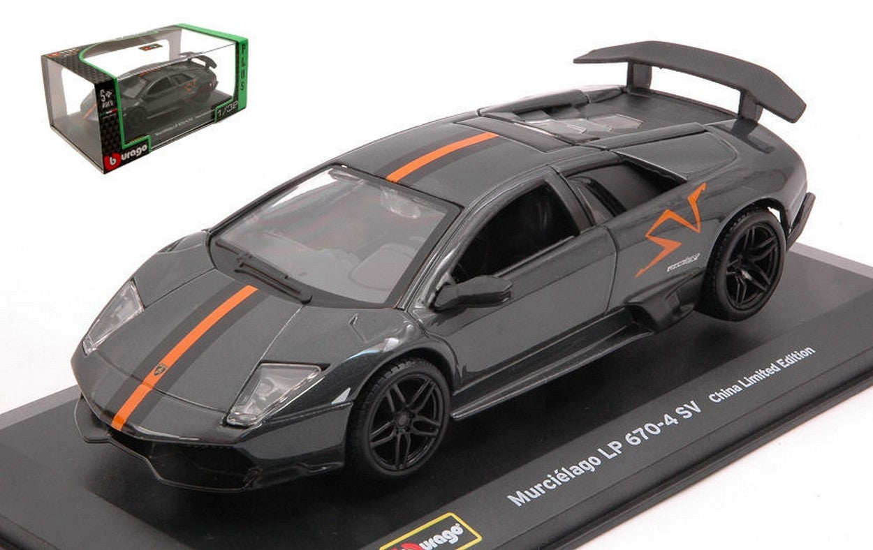 MODELLINO IN SCALA COMPATIBILE CON LAMBORGHINI MURCIELAGO LP 670-4 SV CHINA LIMITED EDITION 1:32 BURAGO BU42020G