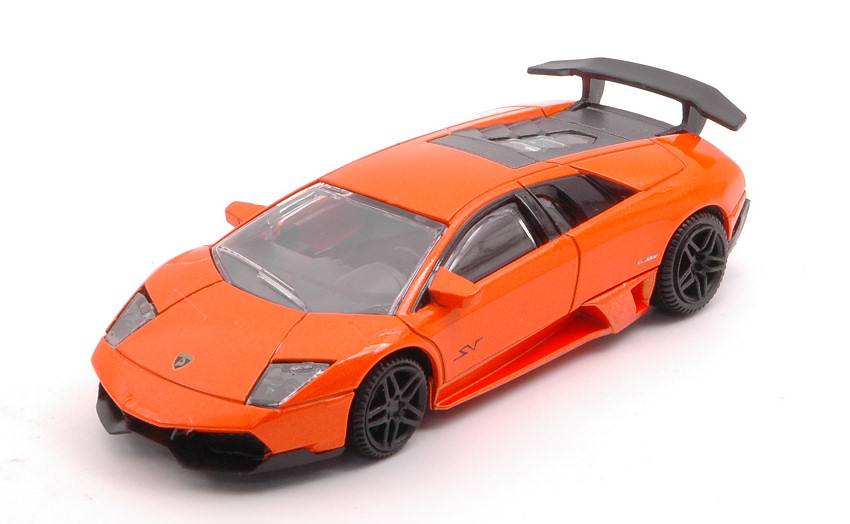 MODELLINO IN SCALA COMPATIBILE CON LAMBORGHINI MURCIELAGO LP670-4 SV ORANGE/BLACK 1:43 RASTAR RAT39500OR