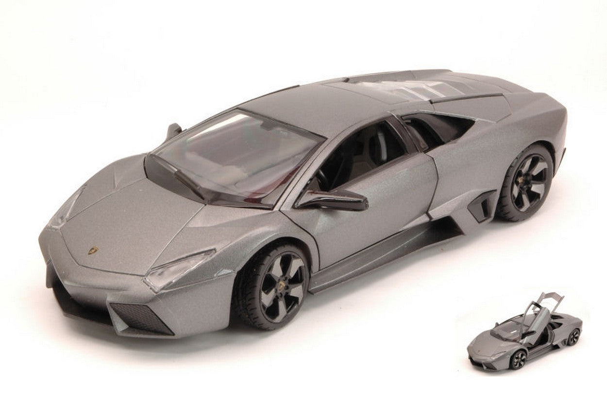 MODELLINO IN SCALA COMPATIBILE CON LAMBORGHINI REVENTON 2007 GRIGIO BARRA 1:24 RASTAR RAT34800