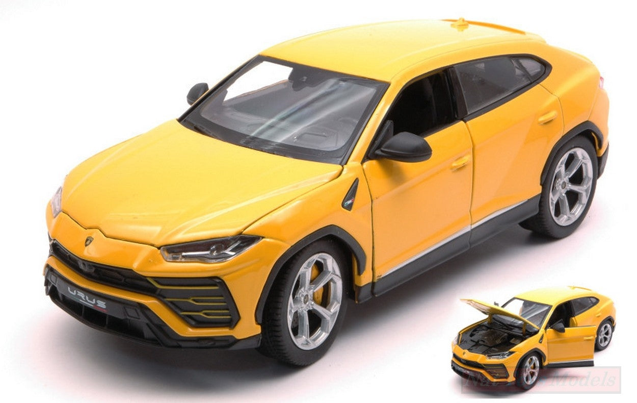 MODELLINO IN SCALA COMPATIBILE CON LAMBORGHINI URUS YELLOW 1:24 WELLY WE24094Y