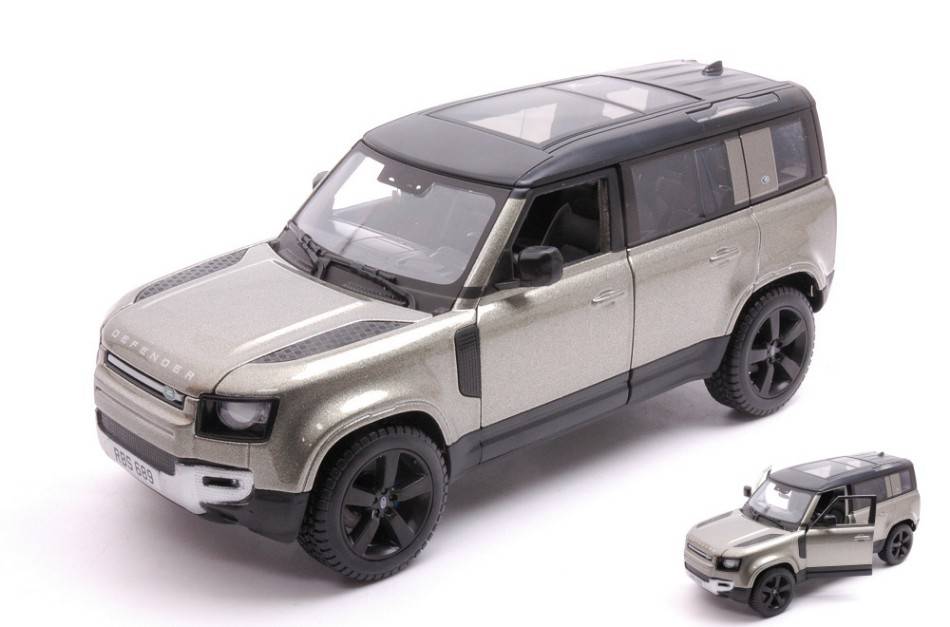 MODELLINO IN SCALA COMPATIBILE CON LAND ROVER DEFENDER 110 2022 GREEN METALLIC 1:24 BURAGO BU21101GR