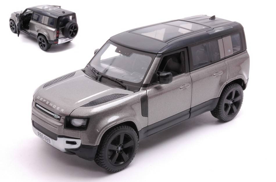 MODELLINO IN SCALA COMPATIBILE CON LAND ROVER DEFENDER 110 2022 GUN METAL 1:24 BURAGO BU21101GM