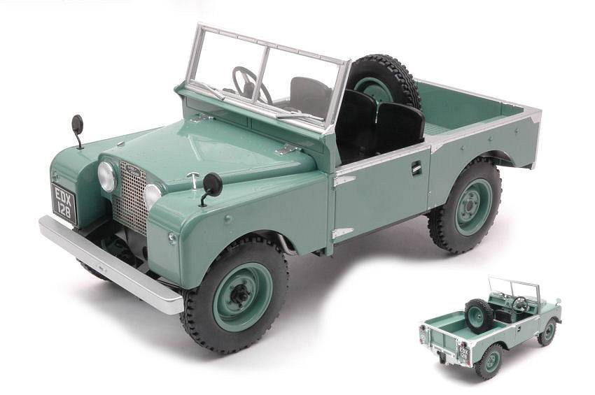MODELLINO IN SCALA COMPATIBILE CON LAND ROVER SERIES I LIGHT GREEN 1:18 MODELCARGROUP MCG18180