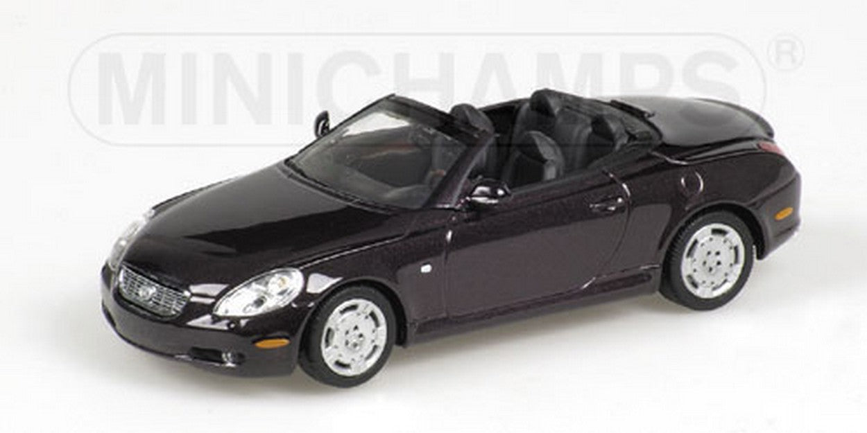 MODELLINO IN SCALA COMPATIBILE CON LEXUS SC 430 2001 PURPLE 1:43 MINICHAMPS PM400166132