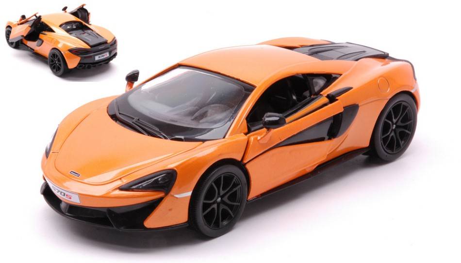MODELLINO IN SCALA COMPATIBILE CON MC LAREN 570S COUPE' ORANGE METALLIC 1:24 NEW RAY NY71333