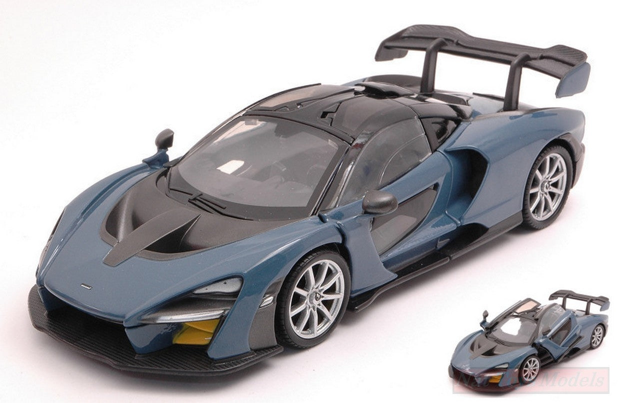 MODELLINO IN SCALA COMPATIBILE CON MC LAREN SENNA VISION VICTORY TEAL BLUE 1:24 MOTORMAX MTM79355VV
