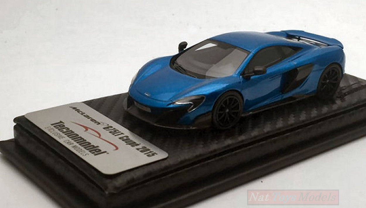 MODELLINO IN SCALA COMPATIBILE CON MCLAREN 675 LT CERULEAN BLUE 2016 1:43 TECNOMODEL TMD43EX01E