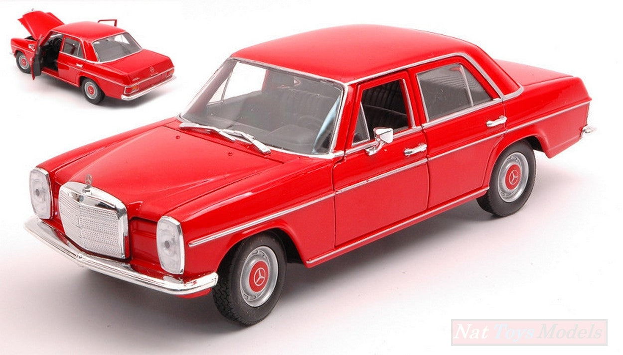 MODELLINO IN SCALA COMPATIBILE CON MERCEDES 220 (W115) RED 1:24 WELLY WE24091R