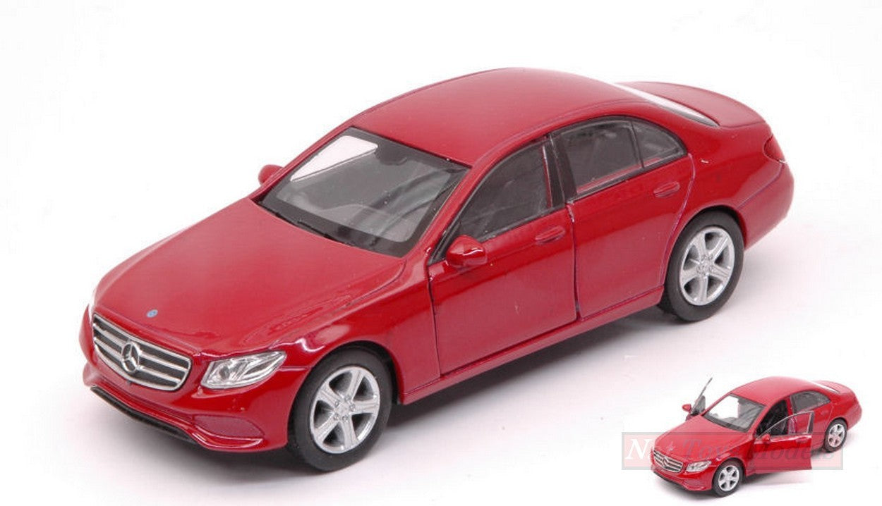 MODELLINO IN SCALA COMPATIBILE CON MERCEDES E-CLASS 2016 RED SCALA 1:34-39 cm 11 WELLY WE38513F