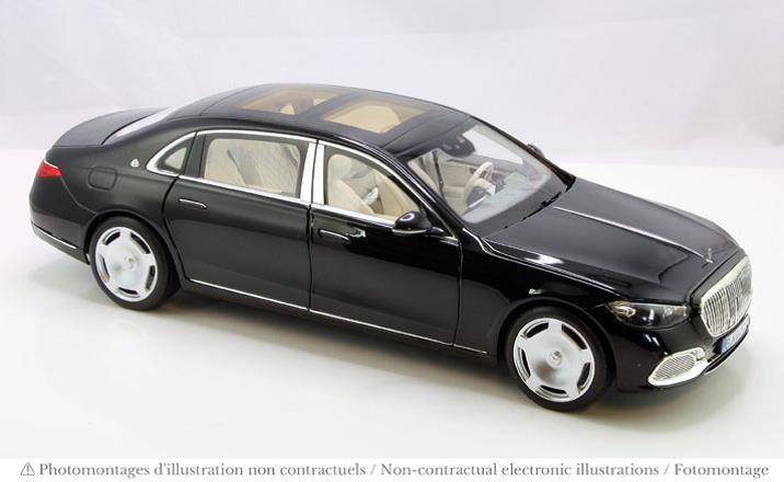 MODELLINO IN SCALA COMPATIBILE CON MERCEDES MAYBACH S 680 4MATIC 2021 BLACK 1:18 NOREV NV183429