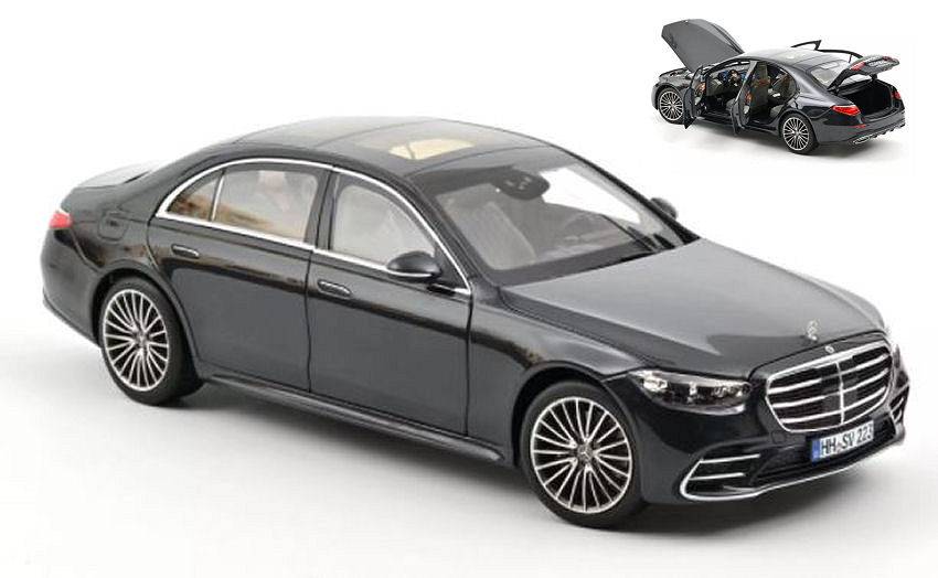 MODELLINO IN SCALA COMPATIBILE CON MERCEDES S CLASS AMG 2021 ANTHRACITE BLUE METALLIC 1:18 NOREV NV183800