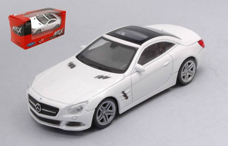 MODELLINO IN SCALA COMPATIBILE CON MERCEDES SL500 2012 WHITE 1:43 WELLY WE39798A