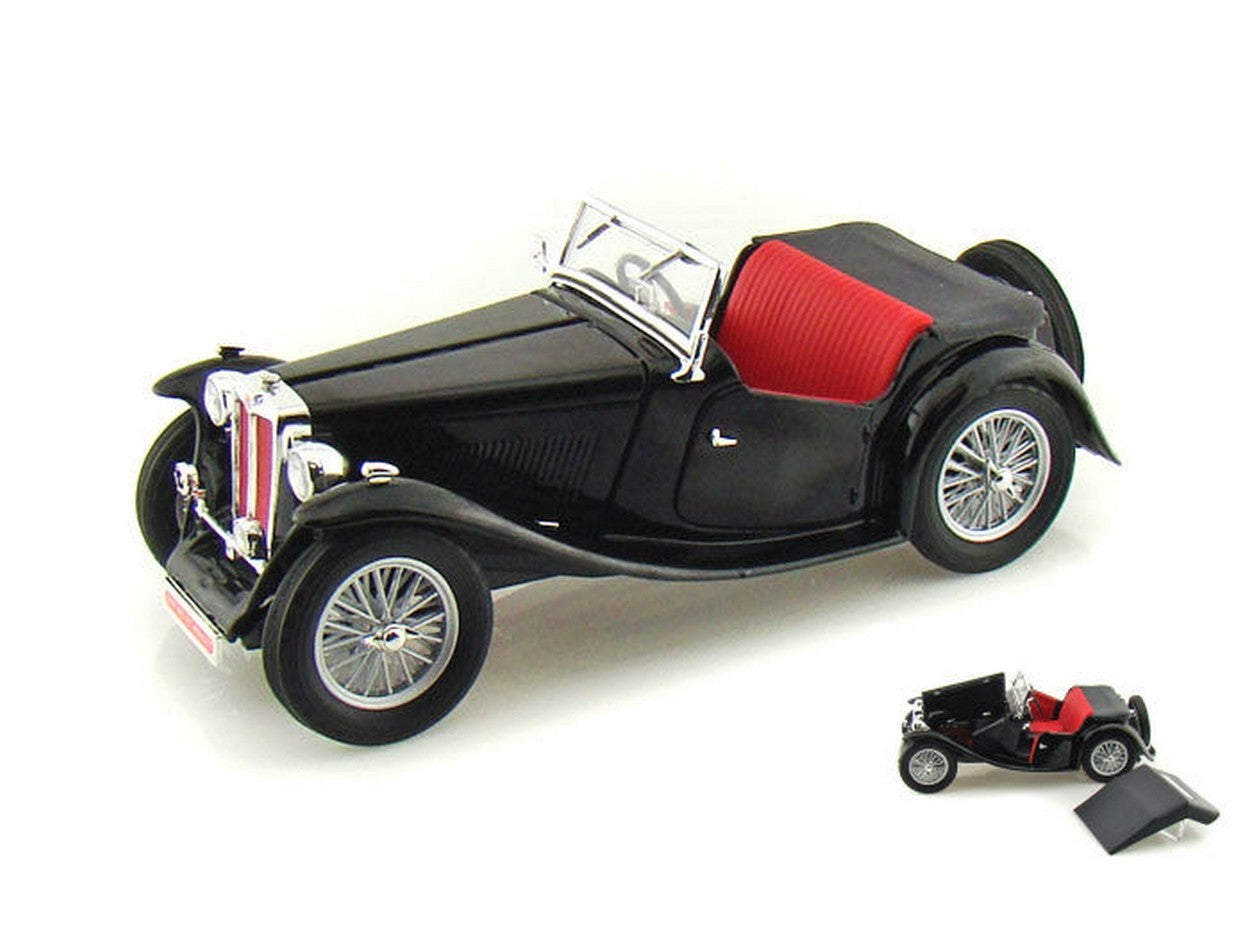 MODELLINO IN SCALA COMPATIBILE CON MG MIDGET TC 1947 BLACK 1:18 YAT MING YM92468BK