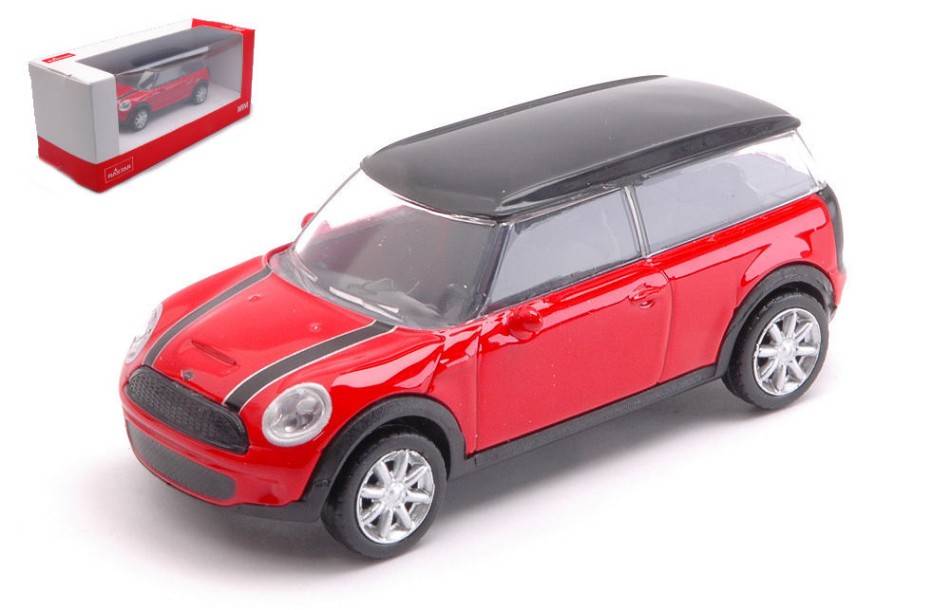 MODELLINO IN SCALA COMPATIBILE CON MINI CLUBMAN RED 1:43 RASTAR RAT37300R MODEL