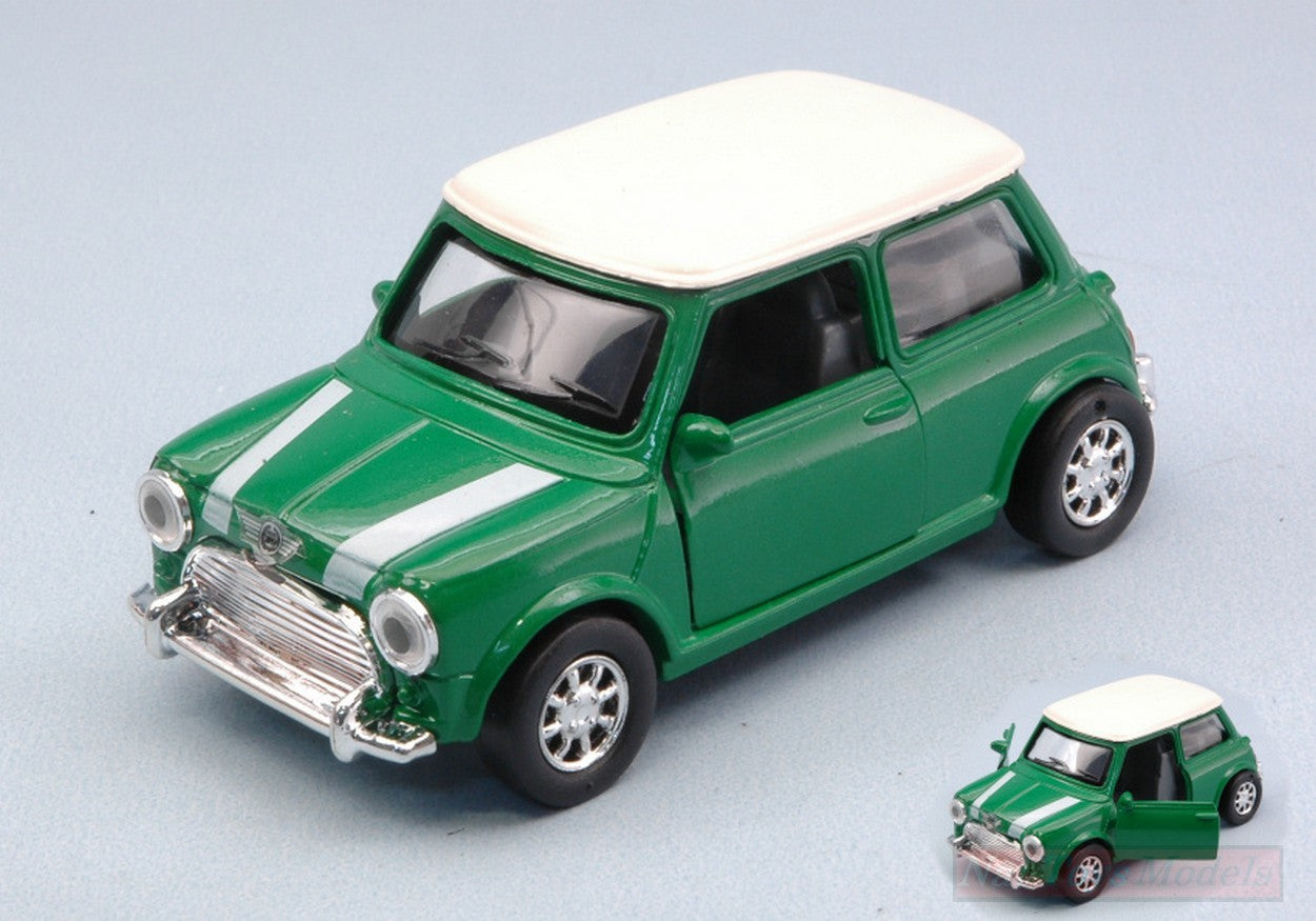 MODELLINO IN SCALA COMPATIBILE CON MINI COOPER 1959 GREEN 1:32 NEW RAY NY50613D