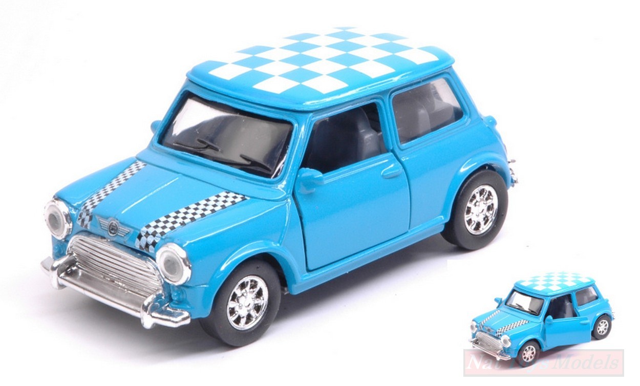 MODELLINO IN SCALA COMPATIBILE CON MINI COOPER 1959 LIGHT BLUE 1:32 NEW RAY NY50613B