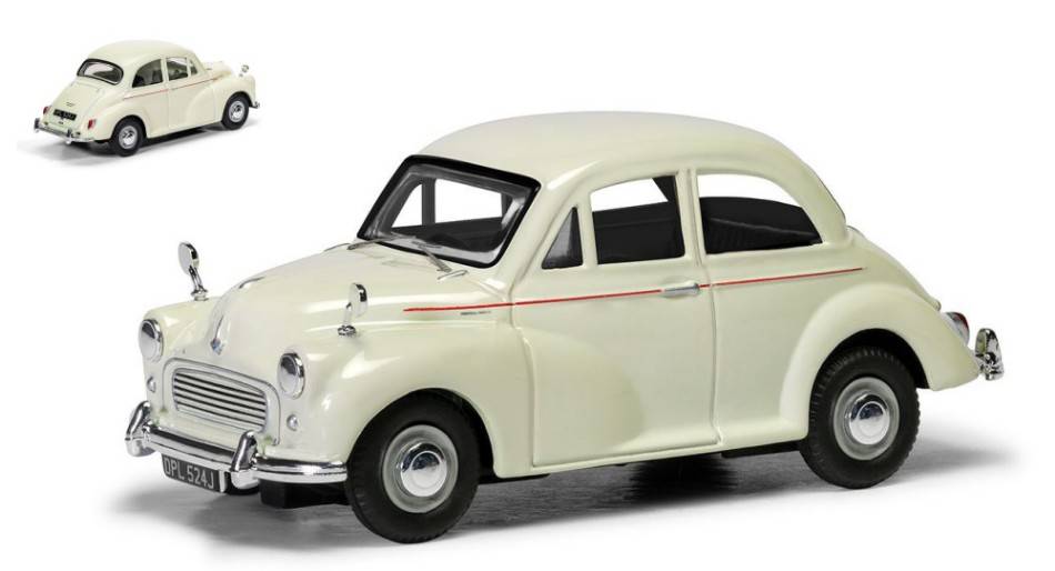 MODELLINO IN SCALA COMPATIBILE CON MORRIS MINOR 1000 WHITE 1:43 VANGUARDS VA05811