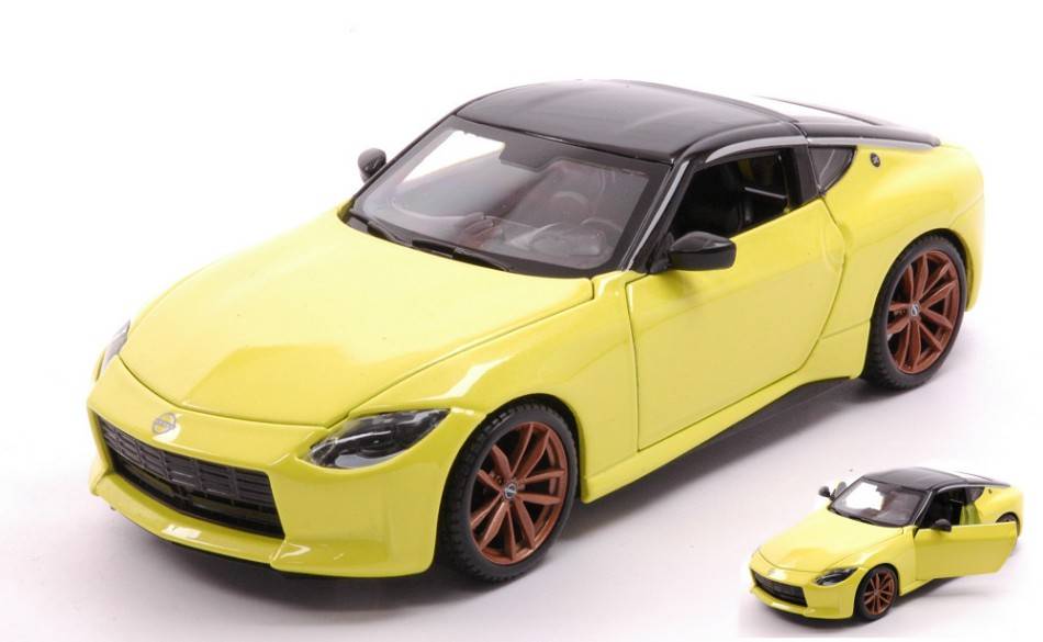 MODELLINO IN SCALA COMPATIBILE CON NISSAN 400Z 2023 YELLOW 1:24 MAISTO MI32904Y