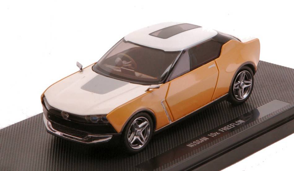 MODELLINO IN SCALA COMPATIBILE CON NISSAN IDx FREEFLOW BEIGE/WHITE 1:43 EBBRO EB45037