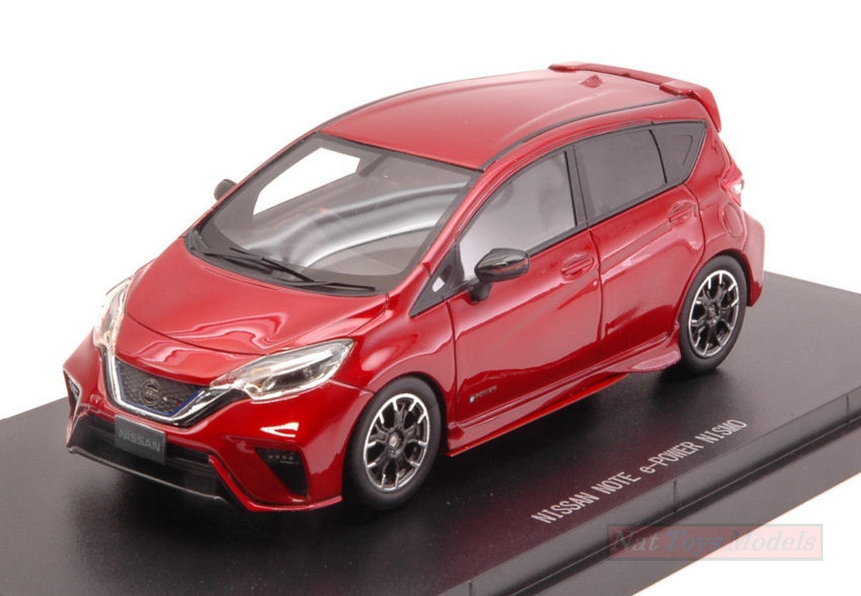 MODELLINO IN SCALA COMPATIBILE CON NISSAN NOTE e-POWER NISMO 2017 METALLIC RED 1:43 EBBRO EB45442