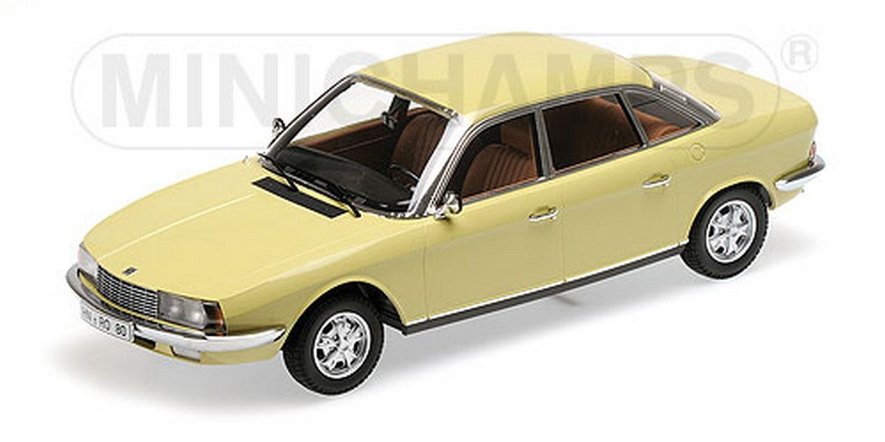MODELLINO IN SCALA COMPATIBILE CON NSU RO 80 1972 YELLOW 1:18 MINICHAMPS PM151015402