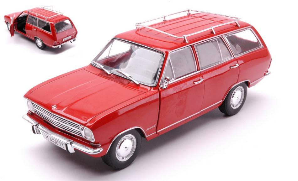 MODELLINO IN SCALA COMPATIBILE CON OPEL KADETT B CARAVAN 1965 RED 1:24 WHITEBOX WB124193