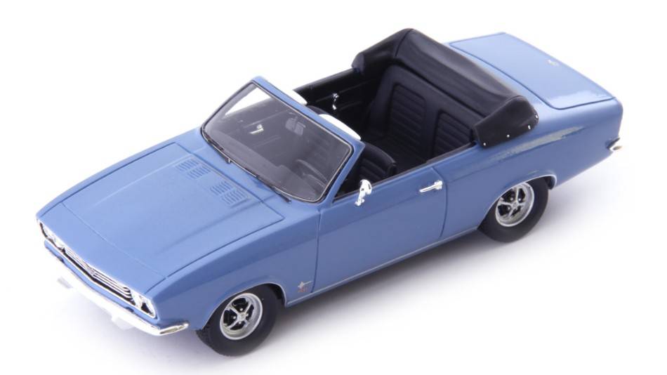 MODELLINO IN SCALA COMPATIBILE CON OPEL MANTA A CABRIOLET KARMANN 1971 BLUE 1:43 AVENUE43 AVN60086