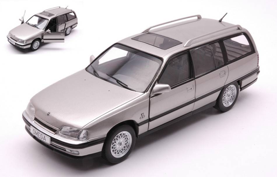 MODELLINO IN SCALA COMPATIBILE CON OPEL OMEGA A2 CARAVAN 1990 MET.GREY 1:24 WHITEBOX WB124165