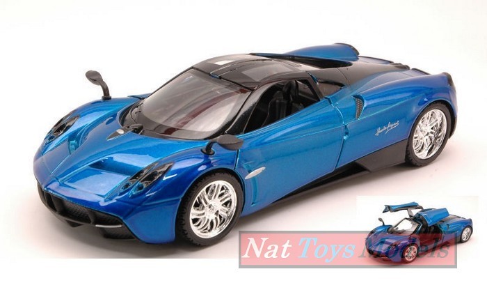 MODELLINO IN SCALA COMPATIBILE CON PAGANI HUAYRA 2012 BLUE METALLIC 1:24 MOTORMAX MTM79312BL