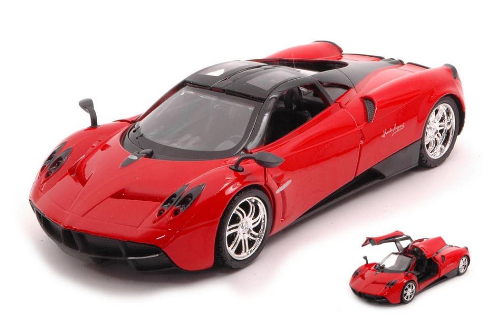 MODELLINO IN SCALA COMPATIBILE CON PAGANI HUAYRA 2012 RED 1:24 MOTORMAX MTM79312R