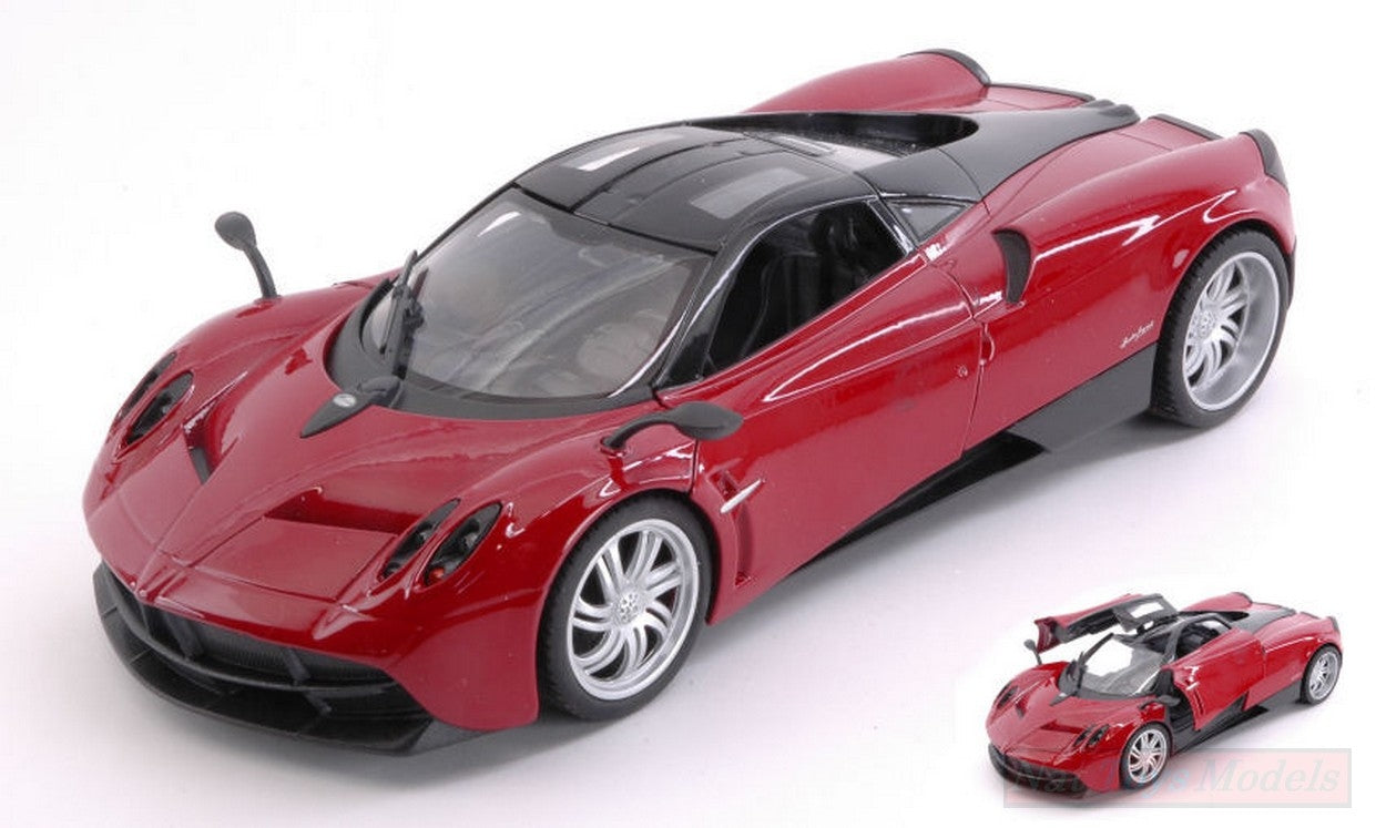 MODELLINO IN SCALA COMPATIBILE CON PAGANI HUAYRA 2017 RED 1:24 WELLY WE24088R