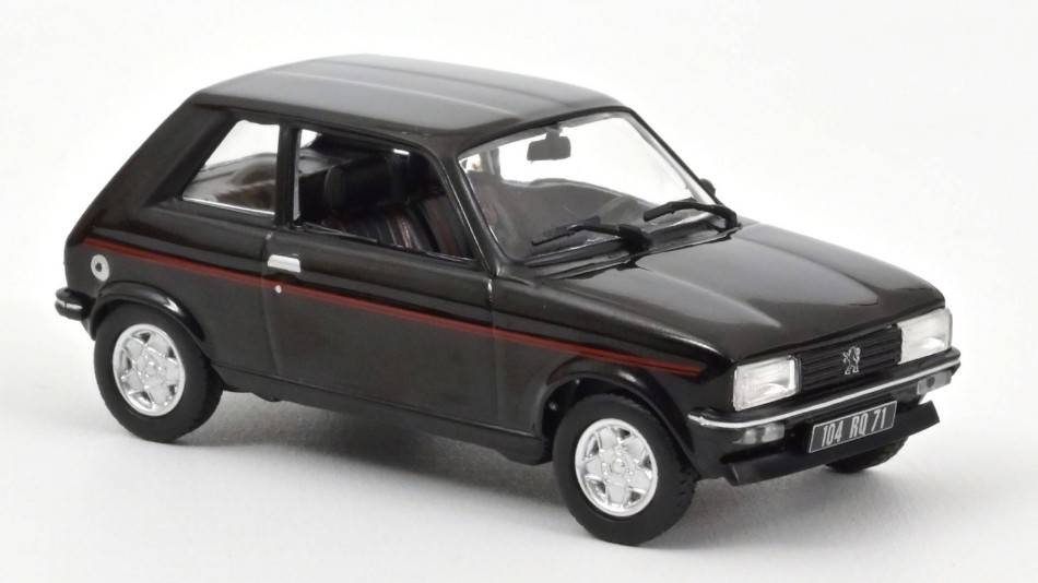 MODELLINO IN SCALA COMPATIBILE CON PEUGEOT 104 ZS 1979 BLACK 1:43 NOREV NV471405