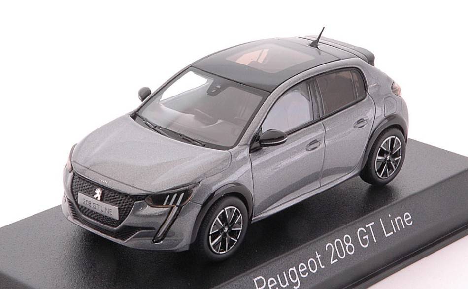 MODELLINO IN SCALA COMPATIBILE CON PEUGEOT 208 GT LINE 2019 GREY 1:43 NOREV NV472834