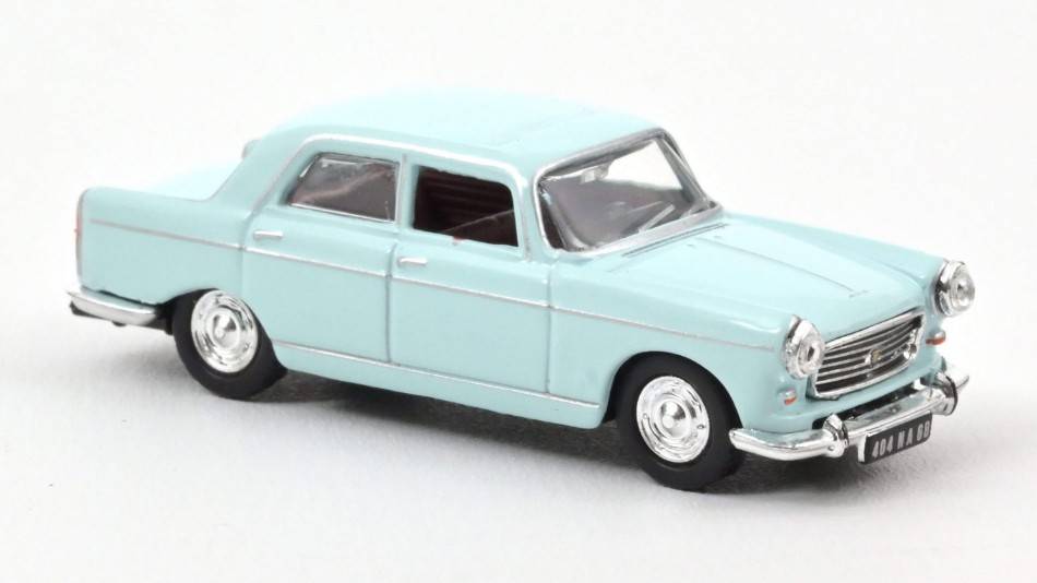 MODELLINO IN SCALA COMPATIBILE CON PEUGEOT 404 1968 LIGHT GREEN 1:87 NOREV NV474448