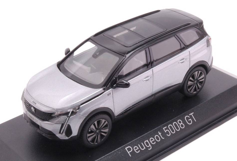 MODELLINO IN SCALA COMPATIBILE CON PEUGEOT 5008 GT BLACK PACK 2021 ARTENSE GREY 1:43 NOREV NV473924