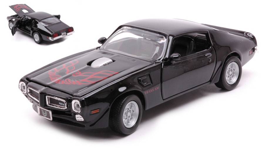MODELLINO IN SCALA COMPATIBILE CON PONTIAC FIREBIRD 1973 BLACK 1:24 MOTORMAX MTM73243BK