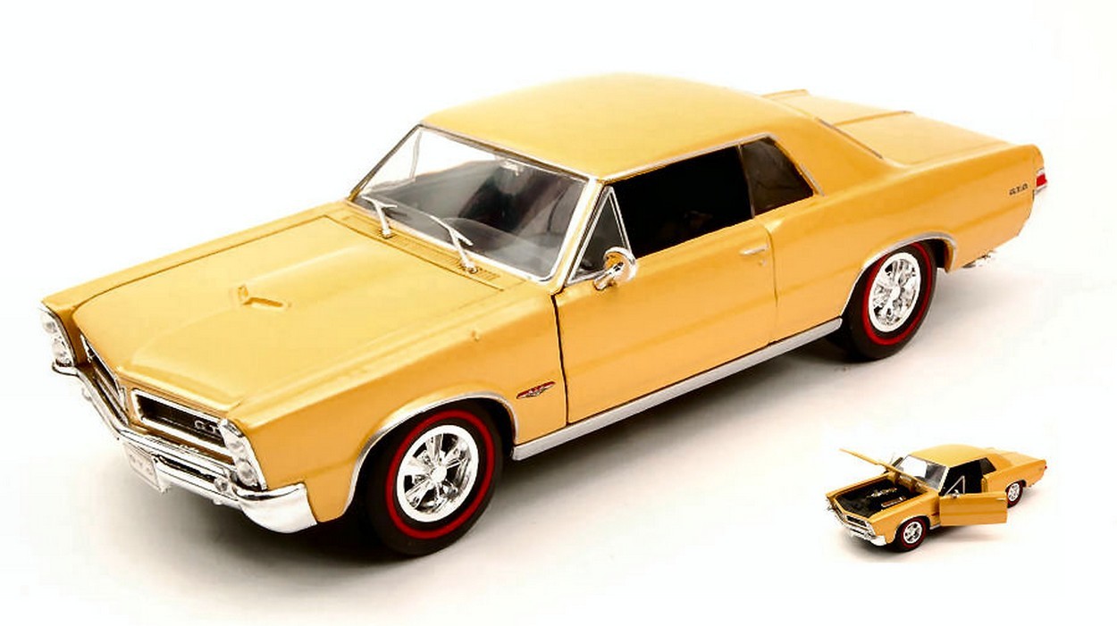 MODELLINO IN SCALA COMPATIBILE CON PONTIAC GTO 1965 GOLD 1:24 WELLY WE2501G