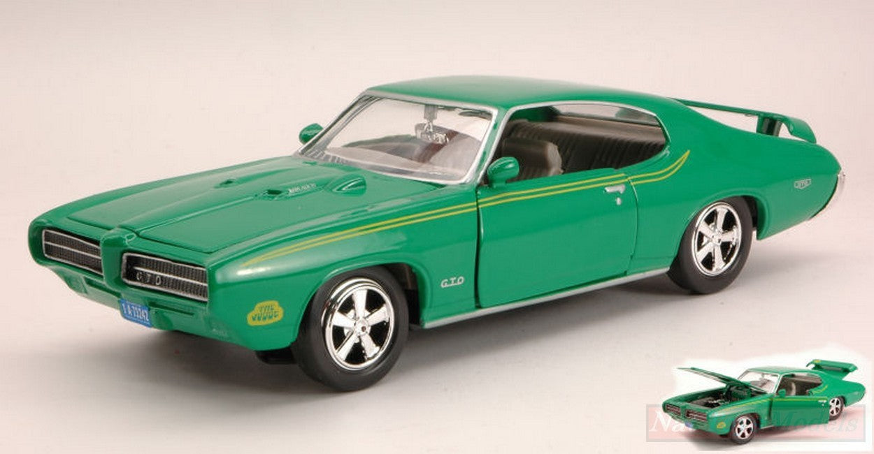 MODELLINO IN SCALA COMPATIBILE CON PONTIAC JUDGE 1969 GREEN 1:24 MOTORMAX MTM73242GR
