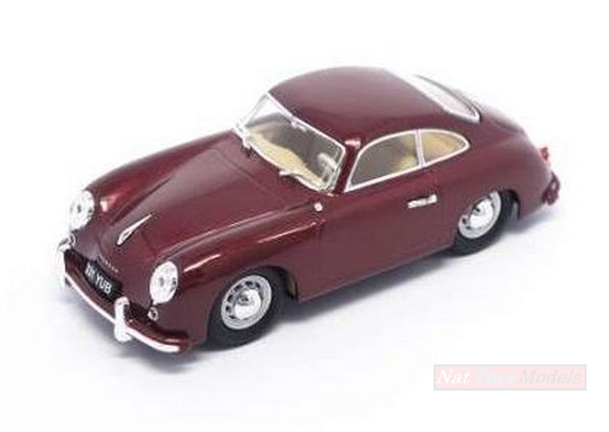 MODELLINO IN SCALA COMPATIBILE CON PORSCHE 356 1956 BURGUNDY 1:43 LUCKY DIE CAST LDC43218BG