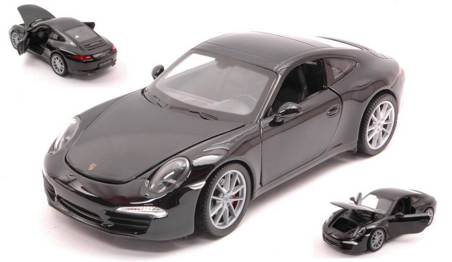 MODELLINO IN SCALA COMPATIBILE CON PORSCHE 911 (981) CARRERA S BLACK 1:24 WELLY WE24040BK