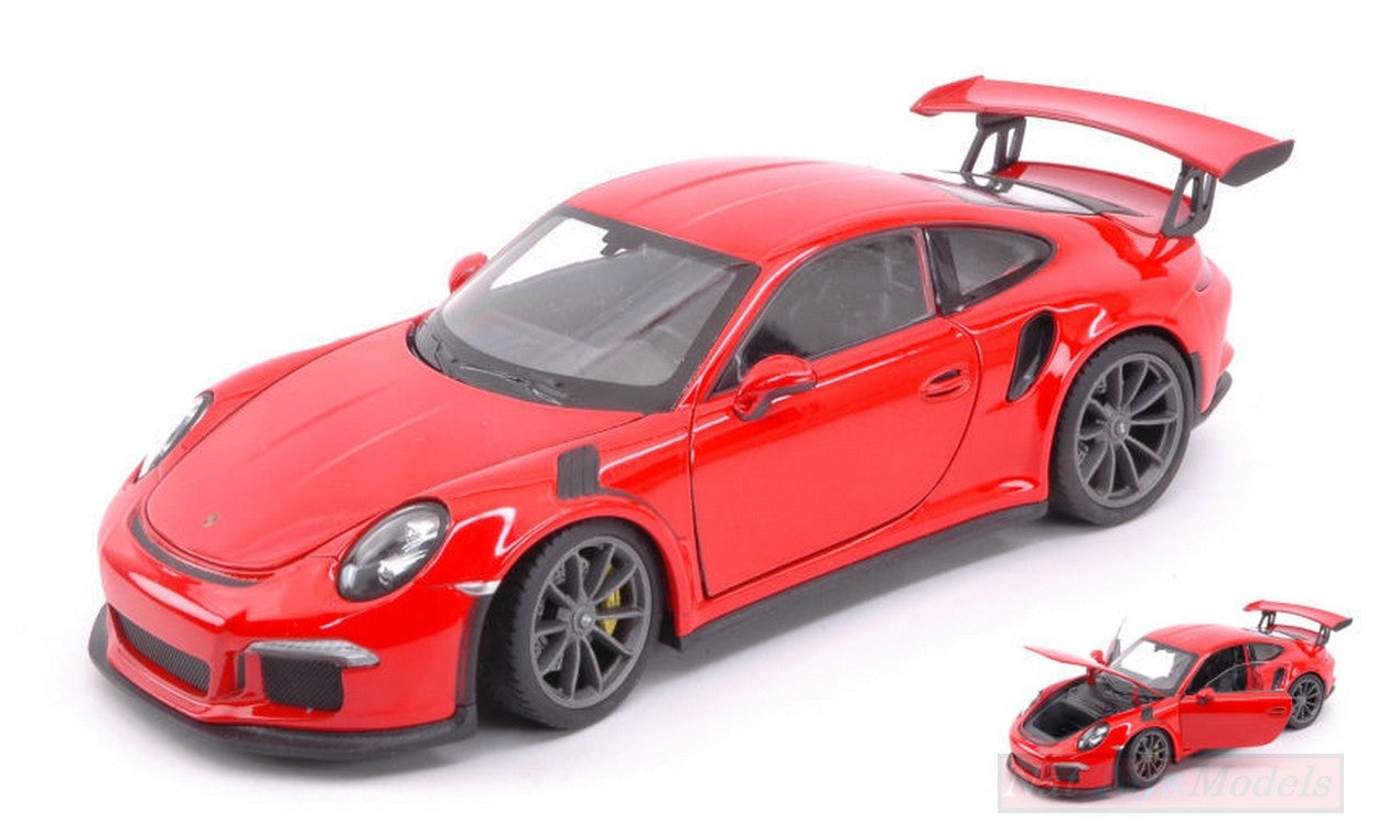 MODELLINO IN SCALA COMPATIBILE CON PORSCHE 911 (991) GT3 RS ORANGE 1:24  WELLY WE24080OR