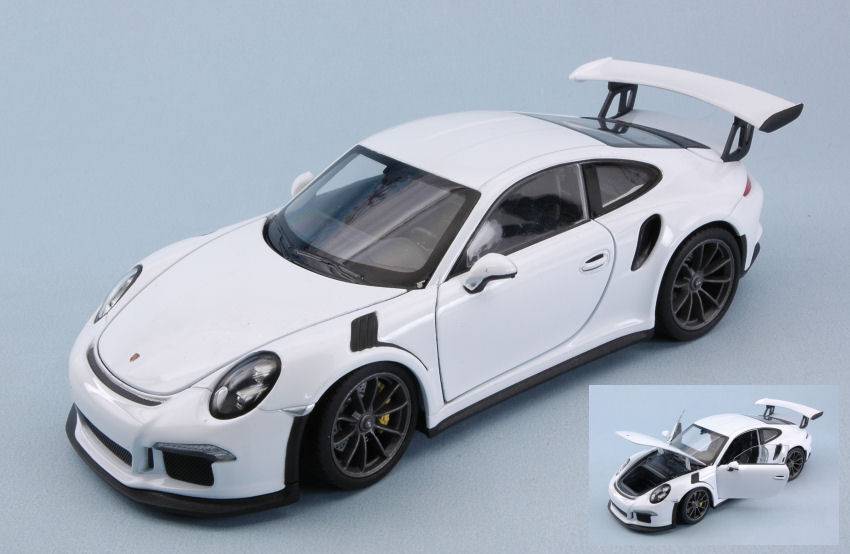 MODELLINO IN SCALA COMPATIBILE CON PORSCHE 911 (991) GT3 RS WHITE 1:24 WELLY WE24080W