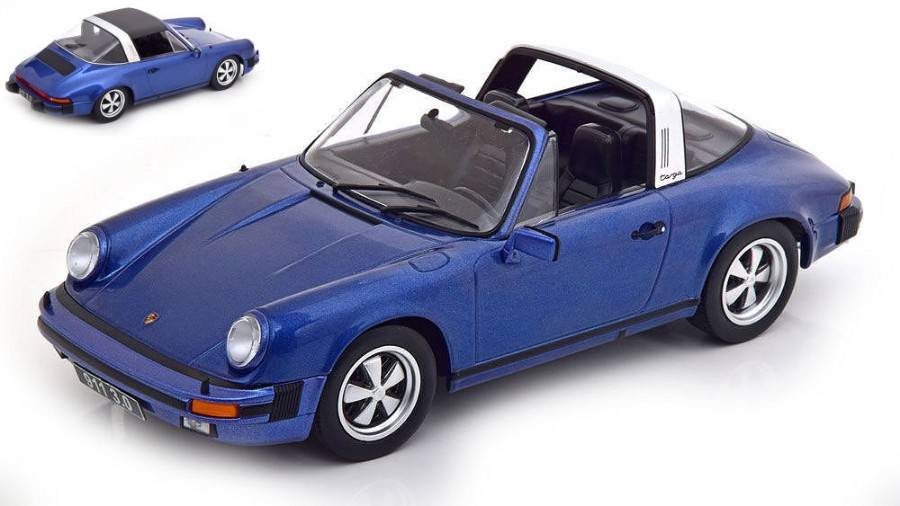MODELLINO IN SCALA COMPATIBILE CON PORSCHE 911 CARRERA 3.0 TARGA 1977 METALLIC BLUE 1:18 KK SCALE KKDC180681