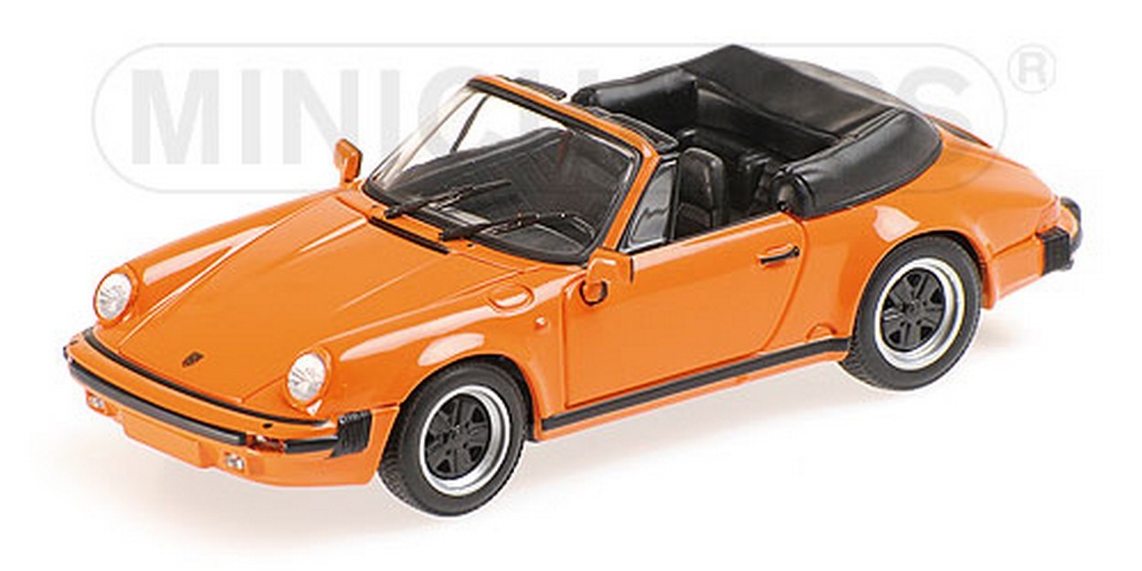 MODELLINO IN SCALA COMPATIBILE CON PORSCHE 911 CARRERA CABRIOLET 1983 ORANGE 1:43 MINICHAMPS PM430062038