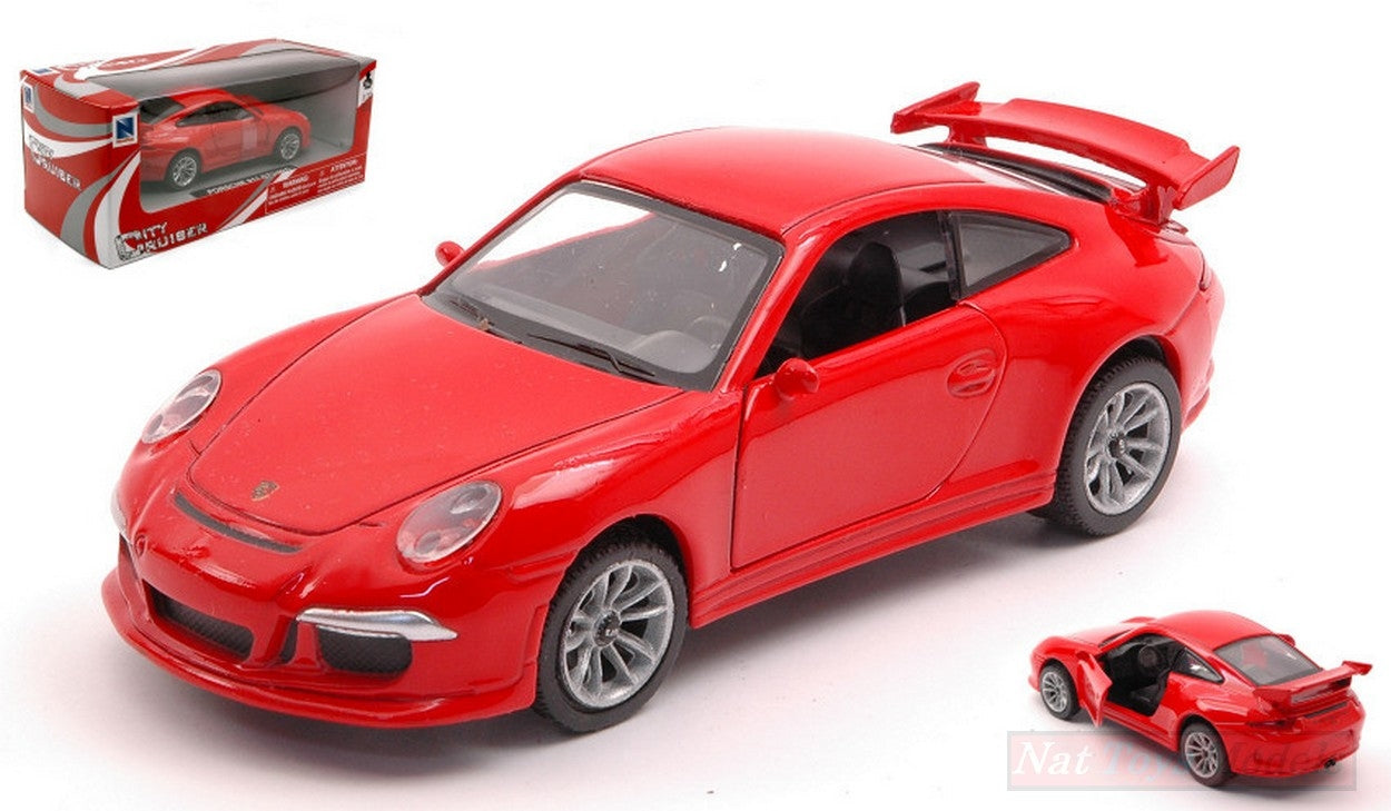 MODELLINO IN SCALA COMPATIBILE CON PORSCHE 911 GT3 (991) RED 1:32 NEW RAY NY51293GT3R